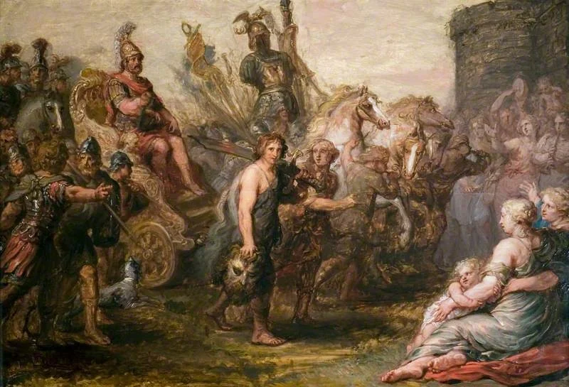 The Triumph of Saul (sketch), detail
