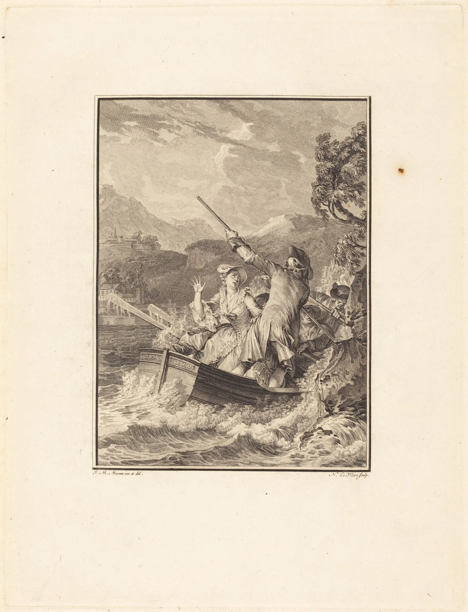 La barque, detail