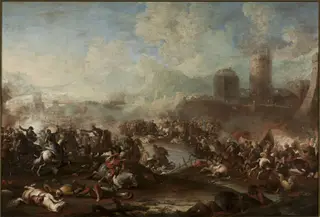 Battle of Christians against the Turks, by Joseph François Parrocel, oil, 1752