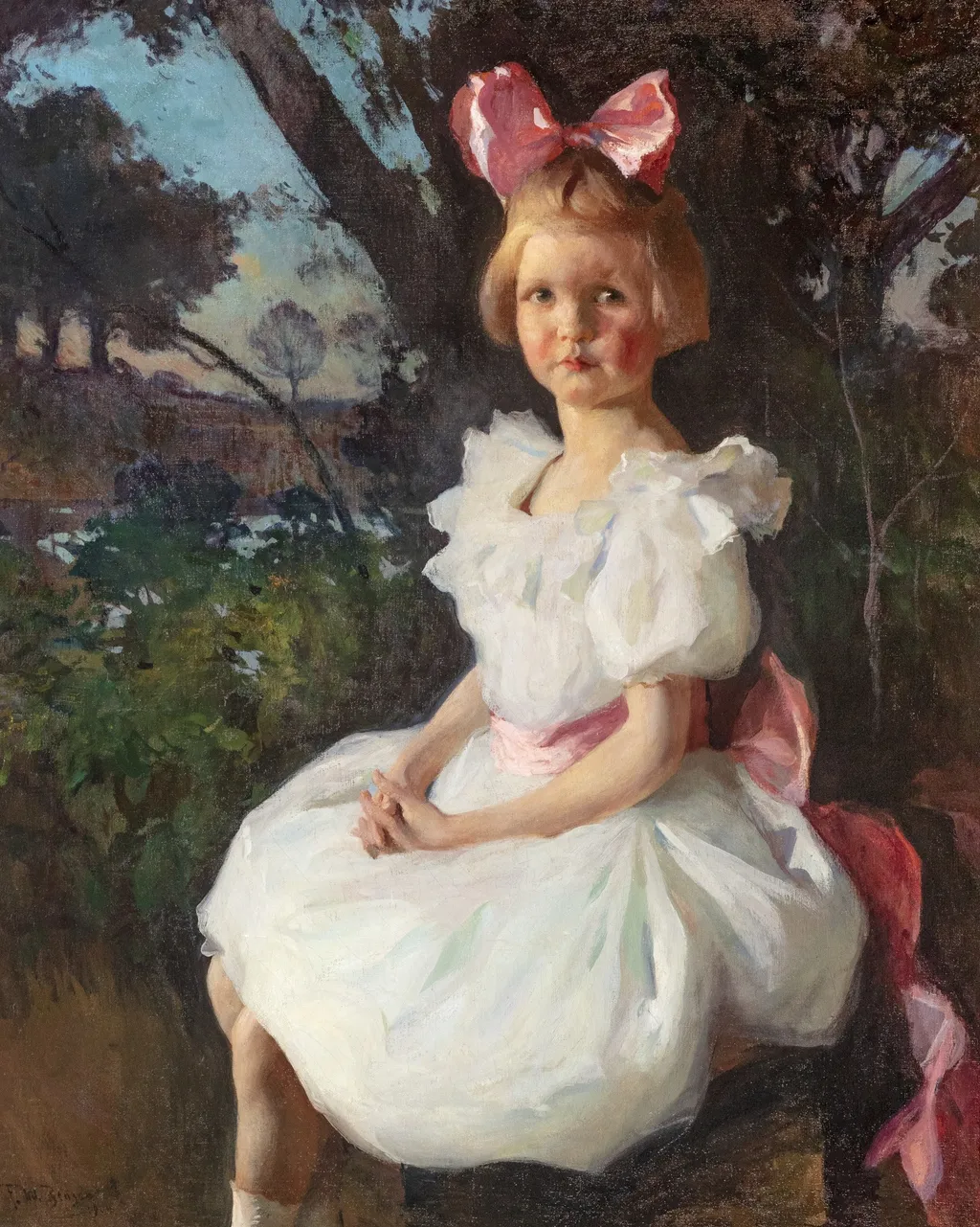 Portrait of Jane Shattuck, by Frank Weston Benson, oil, 1904
