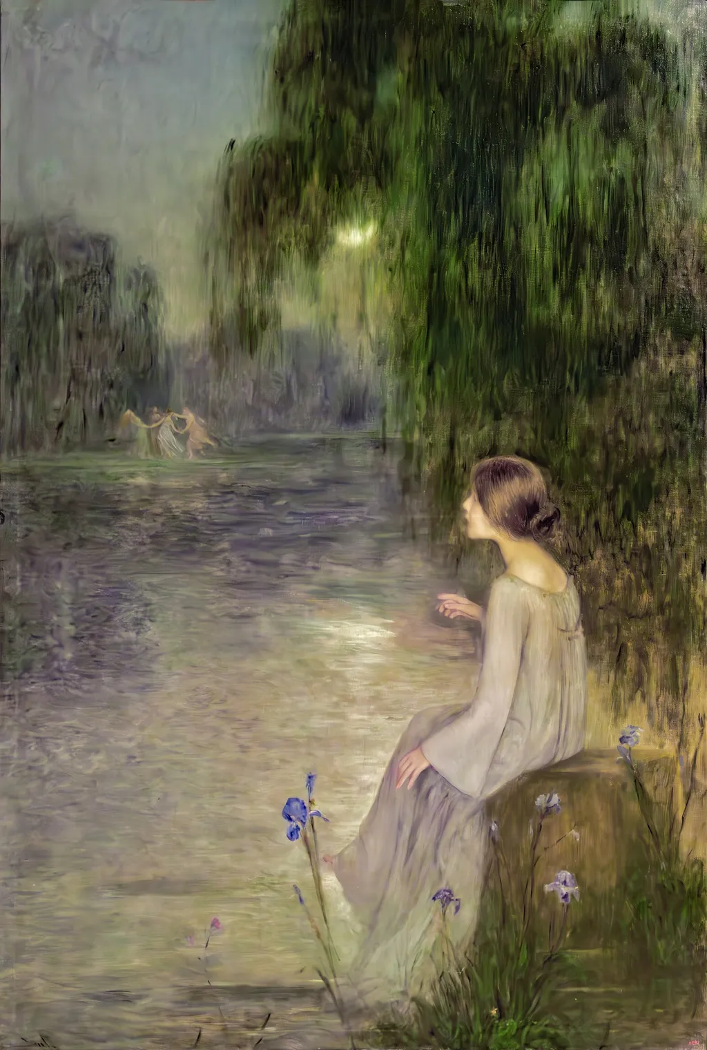 Dream, by Joan Brull Vinyoles, oil, 1905