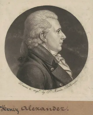 Henry Alexander, by Charles B. J. Févret de Saint-Mémin, ink, 1804