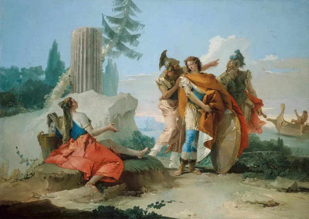 Armida Abandoned by Rinaldo, by Giovanni Battista Tiepolo, oil, 1743