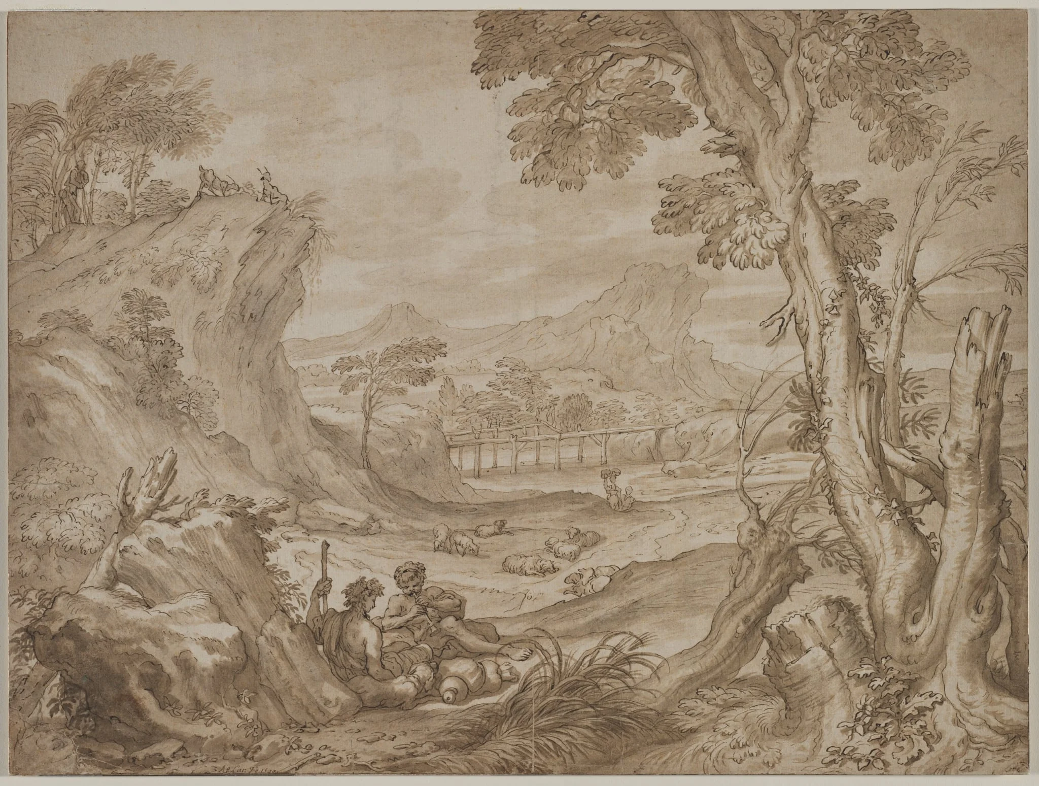 Landscape with Shepherds, detail
