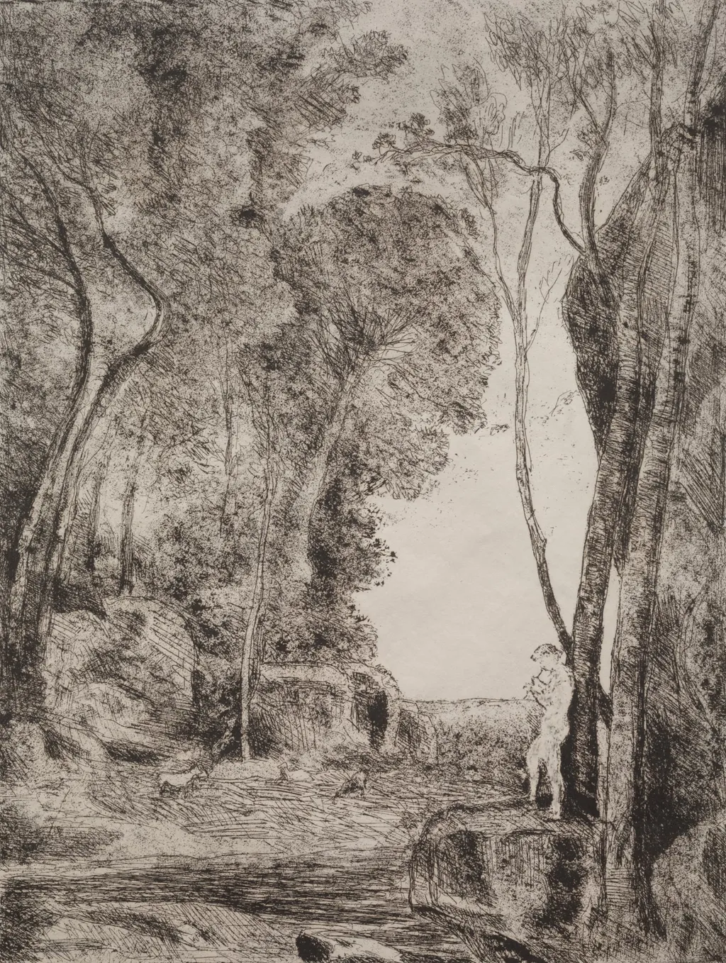 The Little Shepherd, by Jean Baptiste Camille Corot, 1855