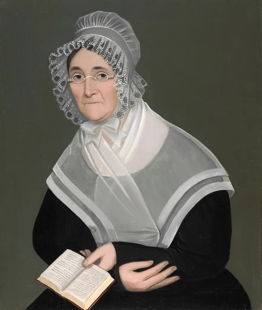 Portrait of Lois Belding Ketcham, by Ammi Phillips, oil, 1825
