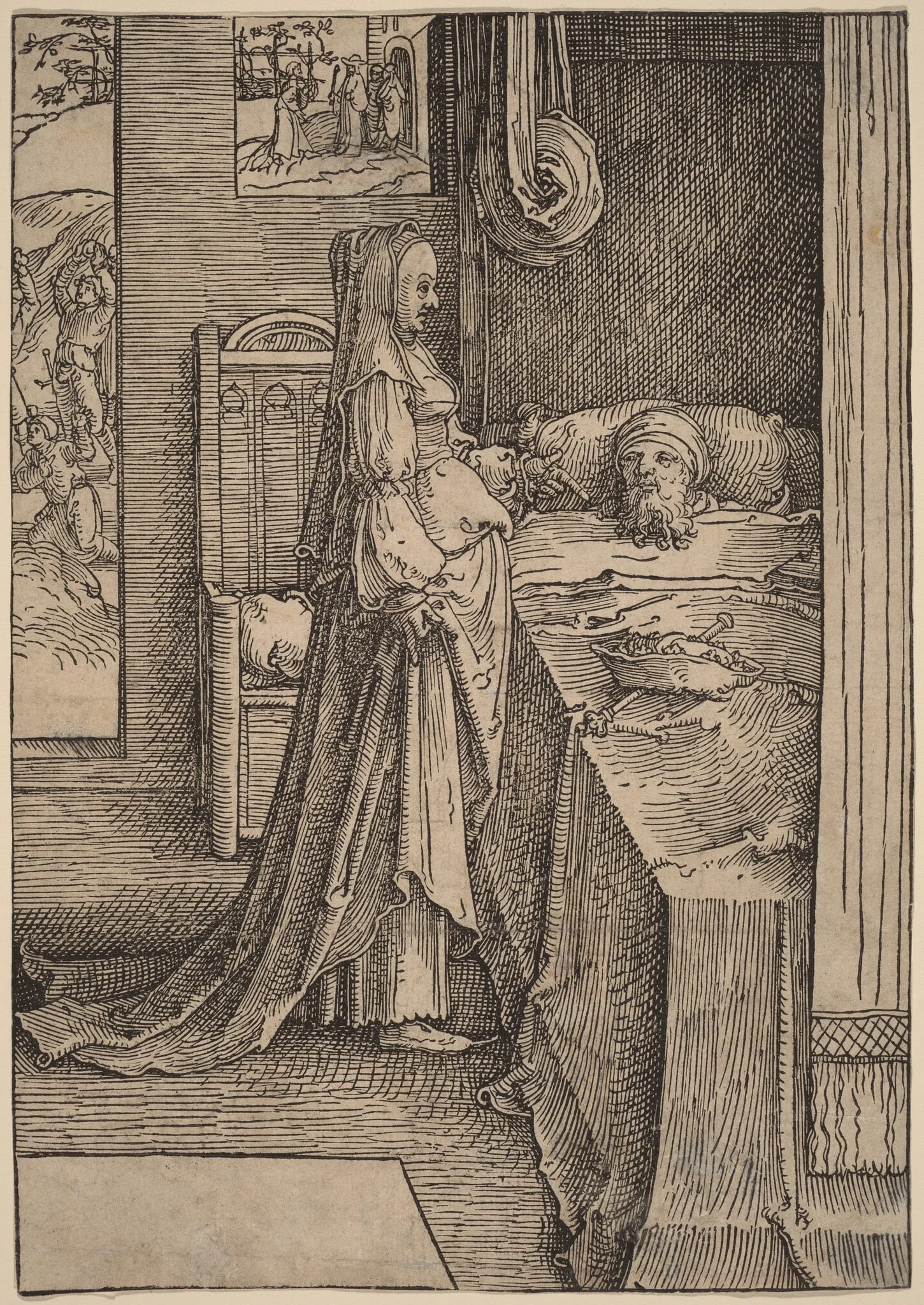 Jezebel and Ahab, detail