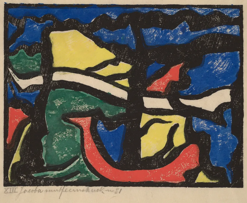 Composition, by Jacoba van Heemskerck van Beest, ink, 1914