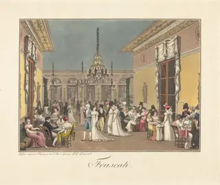 Frascati, by Philibert-Louis Debucourt, ink, 1807