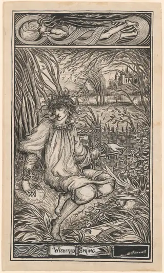 Withered Spring, by Aubrey Beardsley, ink, 1885
