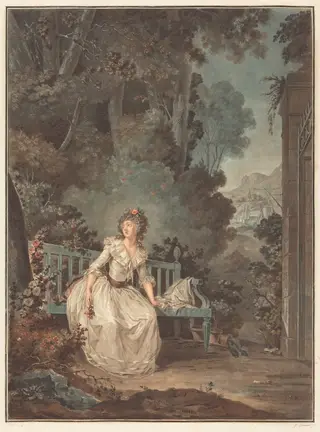 Nina, ou La Folle par amour (Nina, or The Woman Maddened by Love), by Jean-François Janinet, ink, 1787