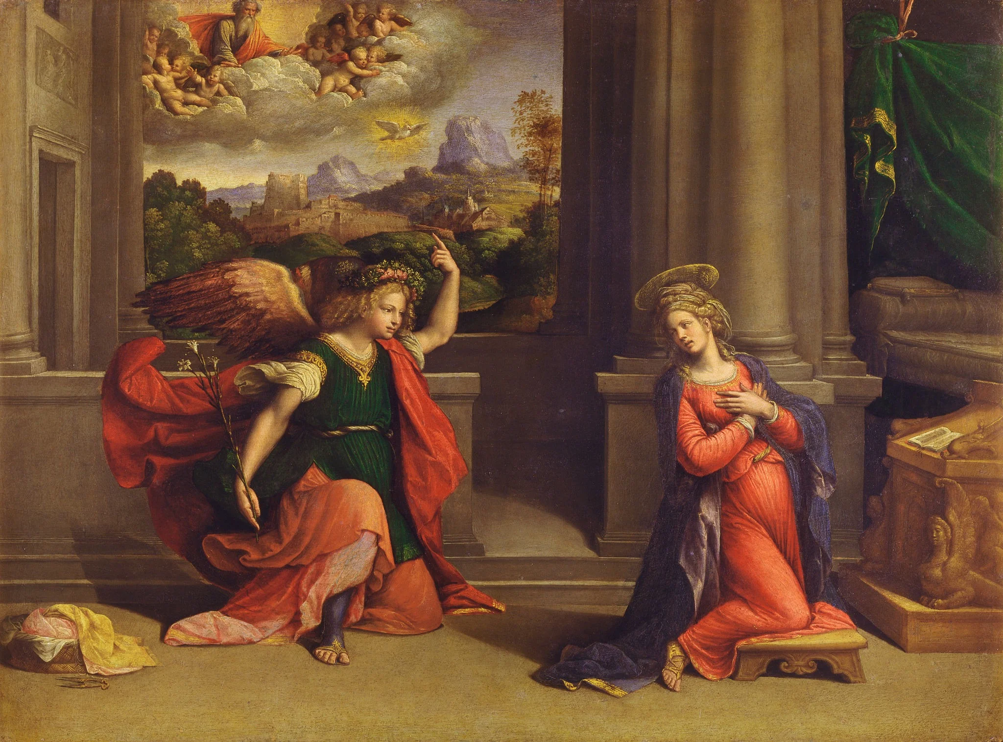 Annunciation, detail