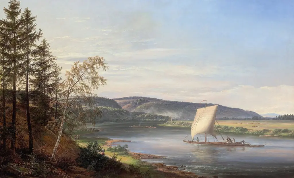 View of the Elbe from Coselschen Garten near Dresden, by Johan Christian Dahl, oil, 1822