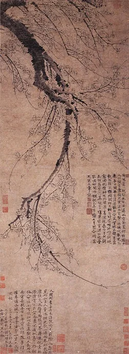 Plum Blossoms in Early Spring, detail