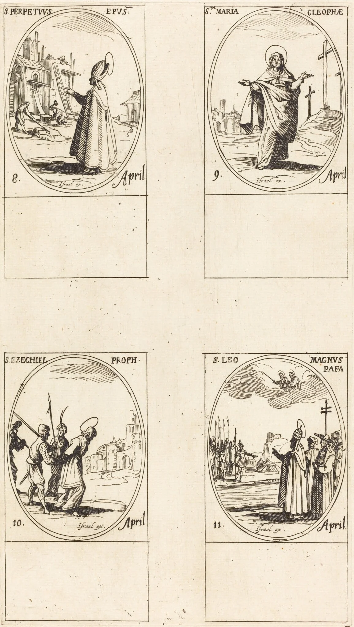 St. Perpetuus; St. Mary of Cleophas; St. Ezechiel; St. Leo the Great, detail