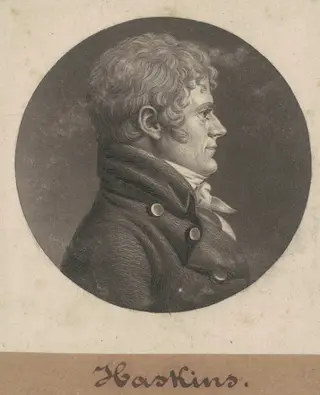 Joseph Haskins, by Charles B. J. Févret de Saint-Mémin, ink, 1803