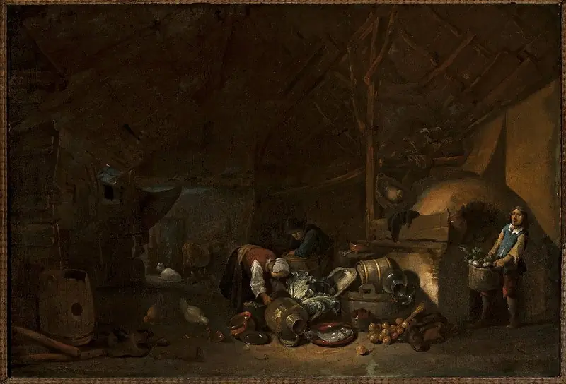 Inside a shed, by Egbert van der Poel