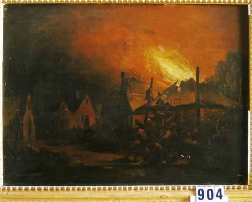 Șopron arzând noaptea, by Egbert van der Poel