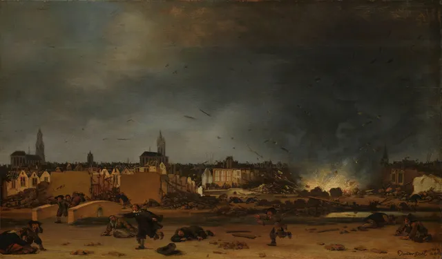 The explosion of the powder magazine in Delft, 12 October 1654