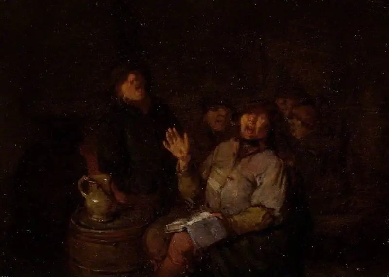 Singing peasants, by Egbert van Heemskerck