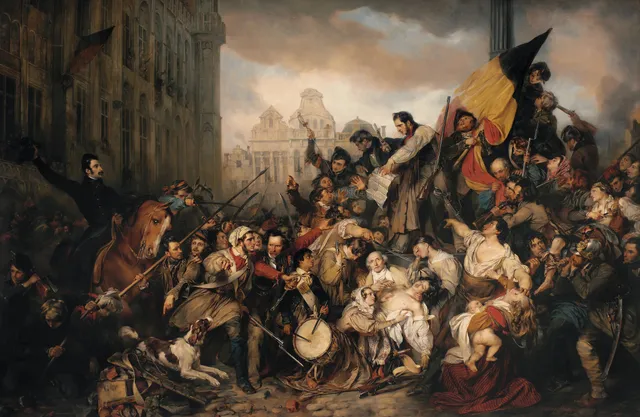 Episode of the September Days 1830, on the Grand Place of Brussels — Égide Charles Gustave Wappers