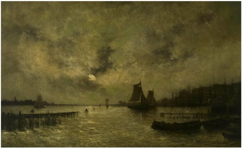 Seascape, by Egide François Leemans, oil