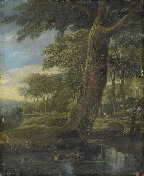 Landscape with river, by Eglon van der Neer