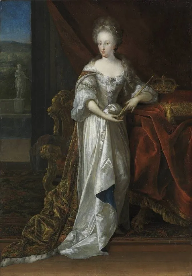 Maria Anna of Neuburg, Queen of Spain, by Eglon van der Neer, oil, 1695