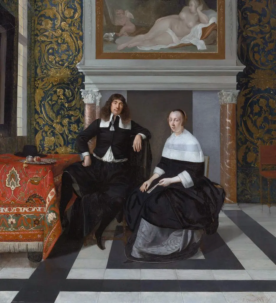 Portrait of a Man and Woman in an Interior, by Eglon van der Neer