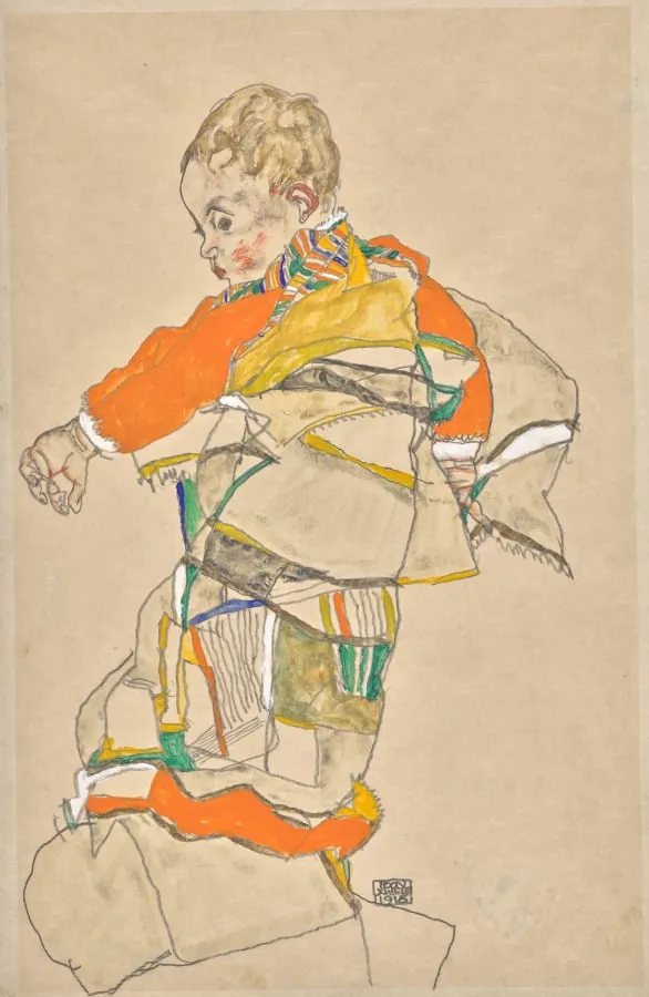 Portrait of a Child (Anton Peschka Jr.), by Egon Schiele, 1916