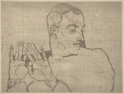 Portrait of Arthur Roessler, by Egon Schiele
