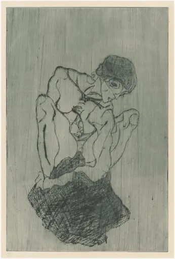 Sorrow (Kümmernis), by Egon Schiele