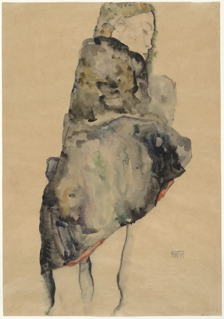 Untitled, by Egon Schiele, watercolor, 1911