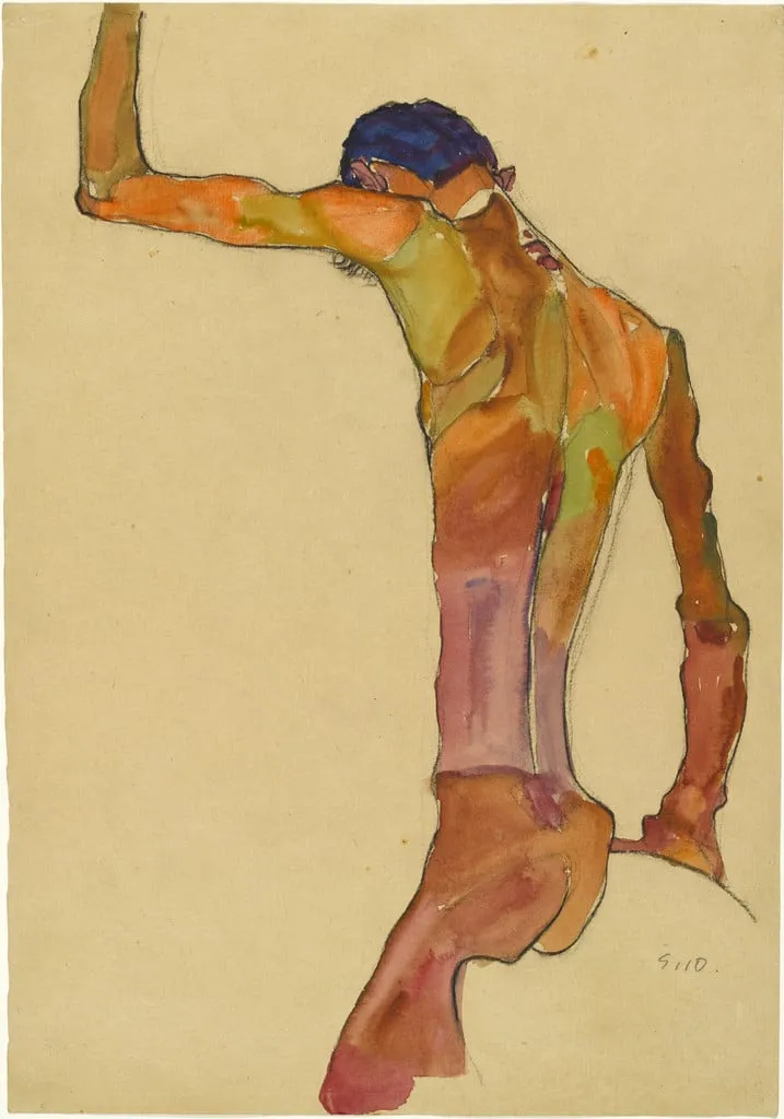 Untitled, by Egon Schiele, watercolor, 1910