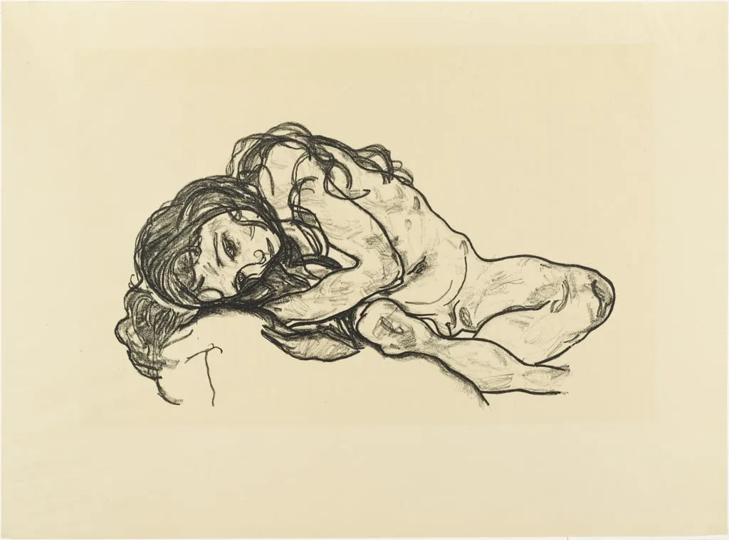 Untitled, by Egon Schiele, ink