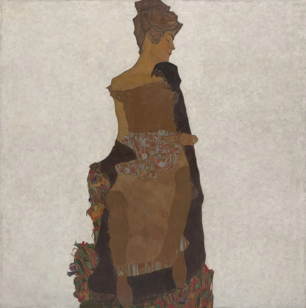 Untitled, by Egon Schiele, oil, 1909
