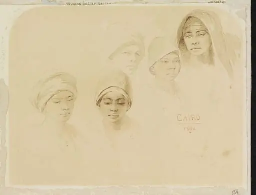 Heads of Egyptian Children, Cairo, by Egron Sillif Lundgren
