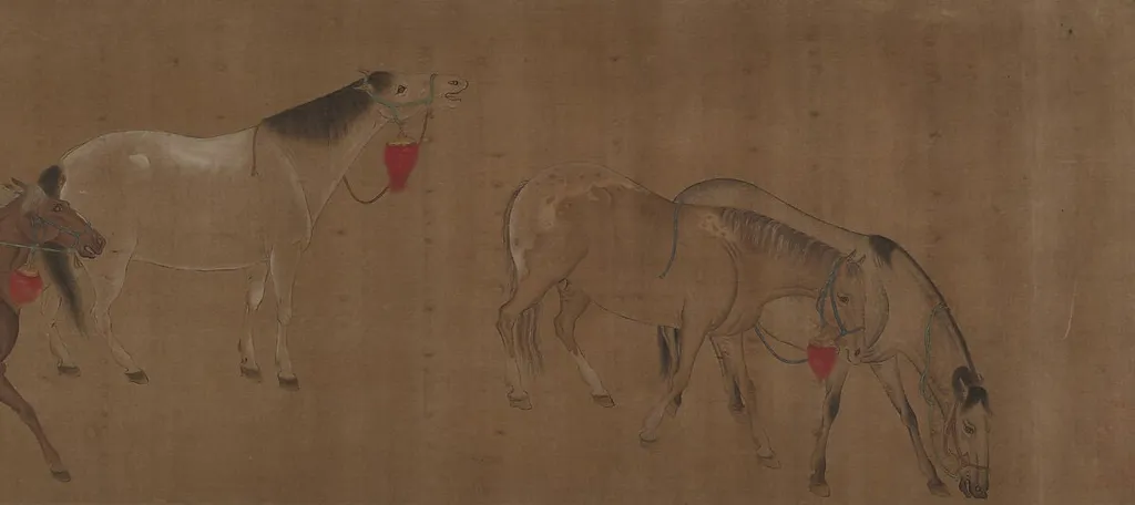 明 佚名 八駿圖 卷|Eight Horses, ink, 1639