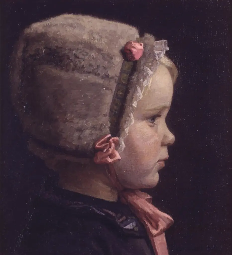 Kunstnerens datter som lille pige, by Einar Hein