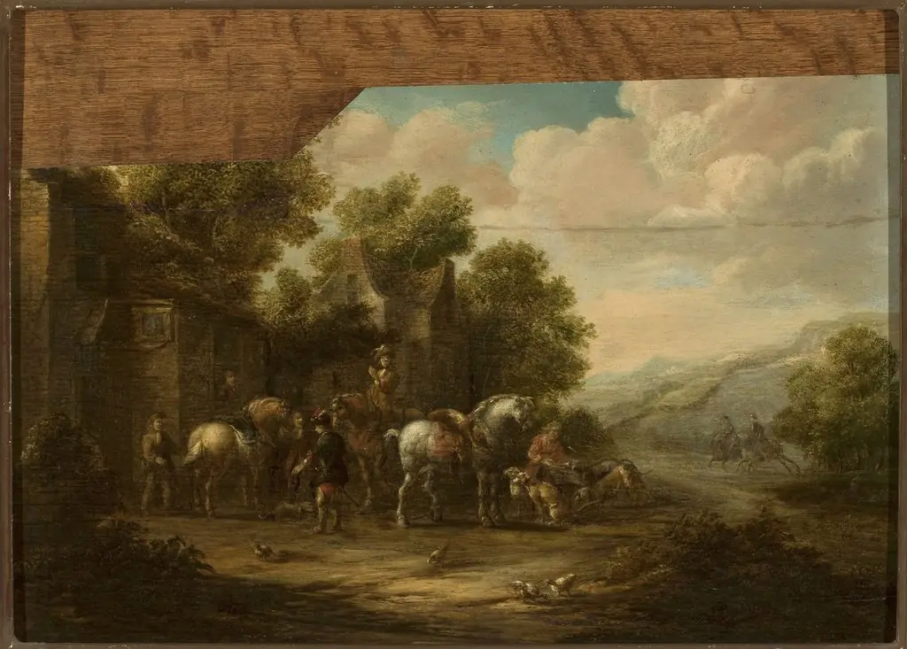 Landscape with horsemen, by Eise Aetes Ruytenbach