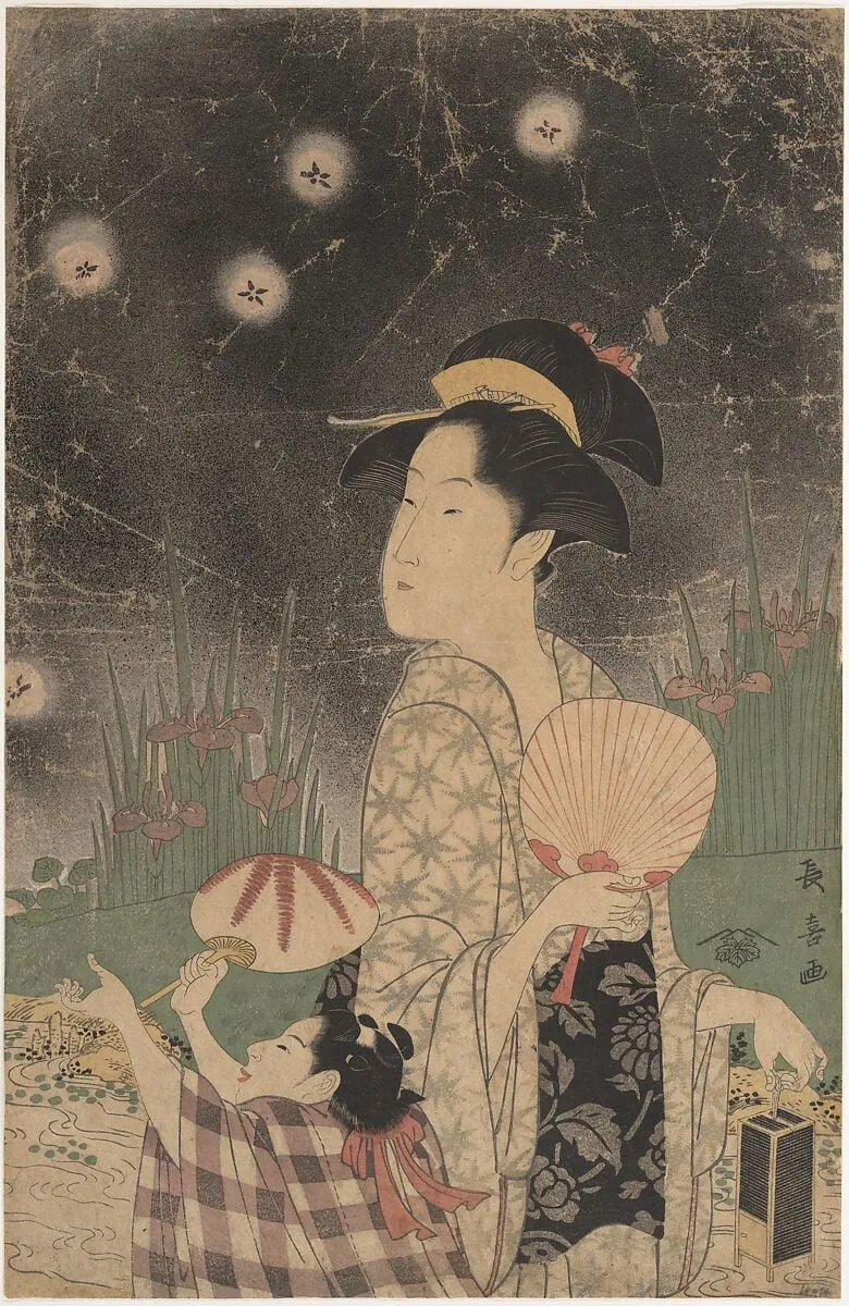 Untitled, by Eishōsai Chōki, ink, 1793