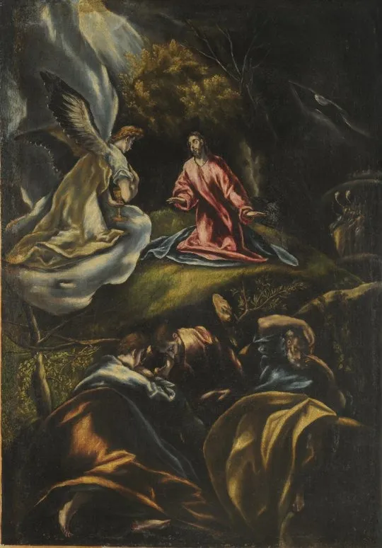 Agony in the Garden, by El Greco, oil, 1604