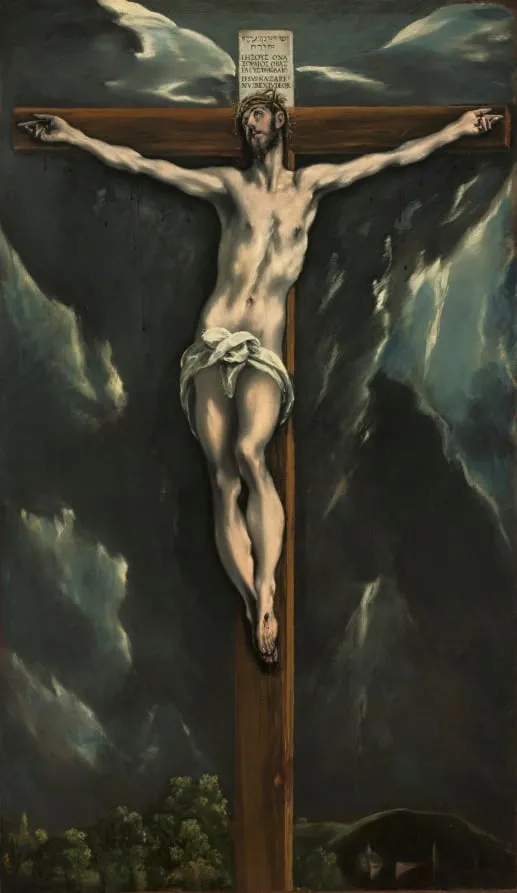 Christ on the Cross, by El Greco, unspecified, 1605