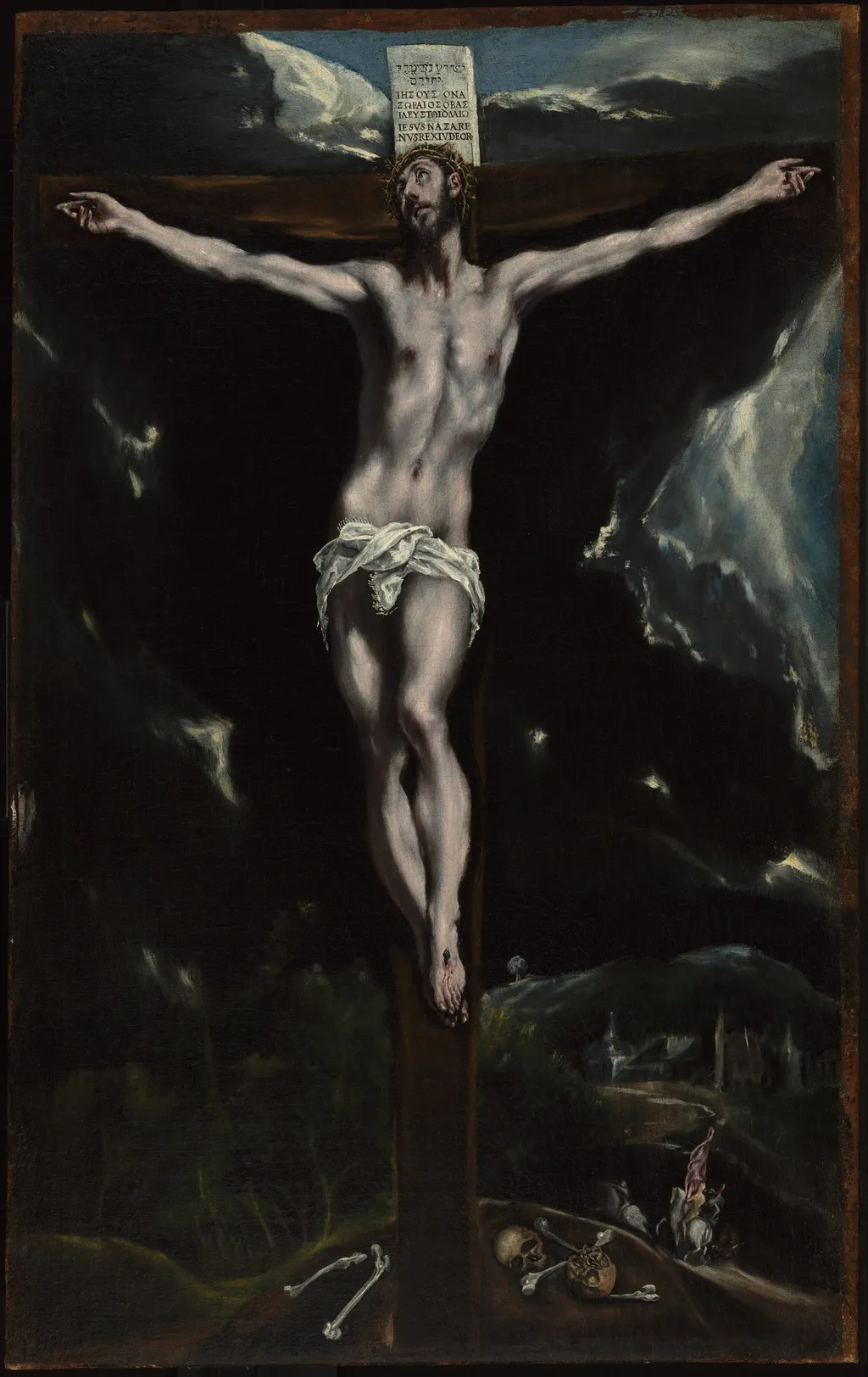 Christ on the Cross, by El Greco, oil, 1600
