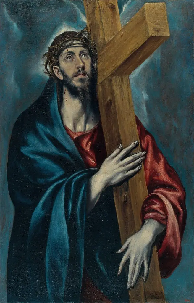 Christ with the cross, by El Greco