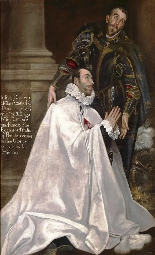 Julian Romero de las Azanas and his patron St. Julian, by El Greco