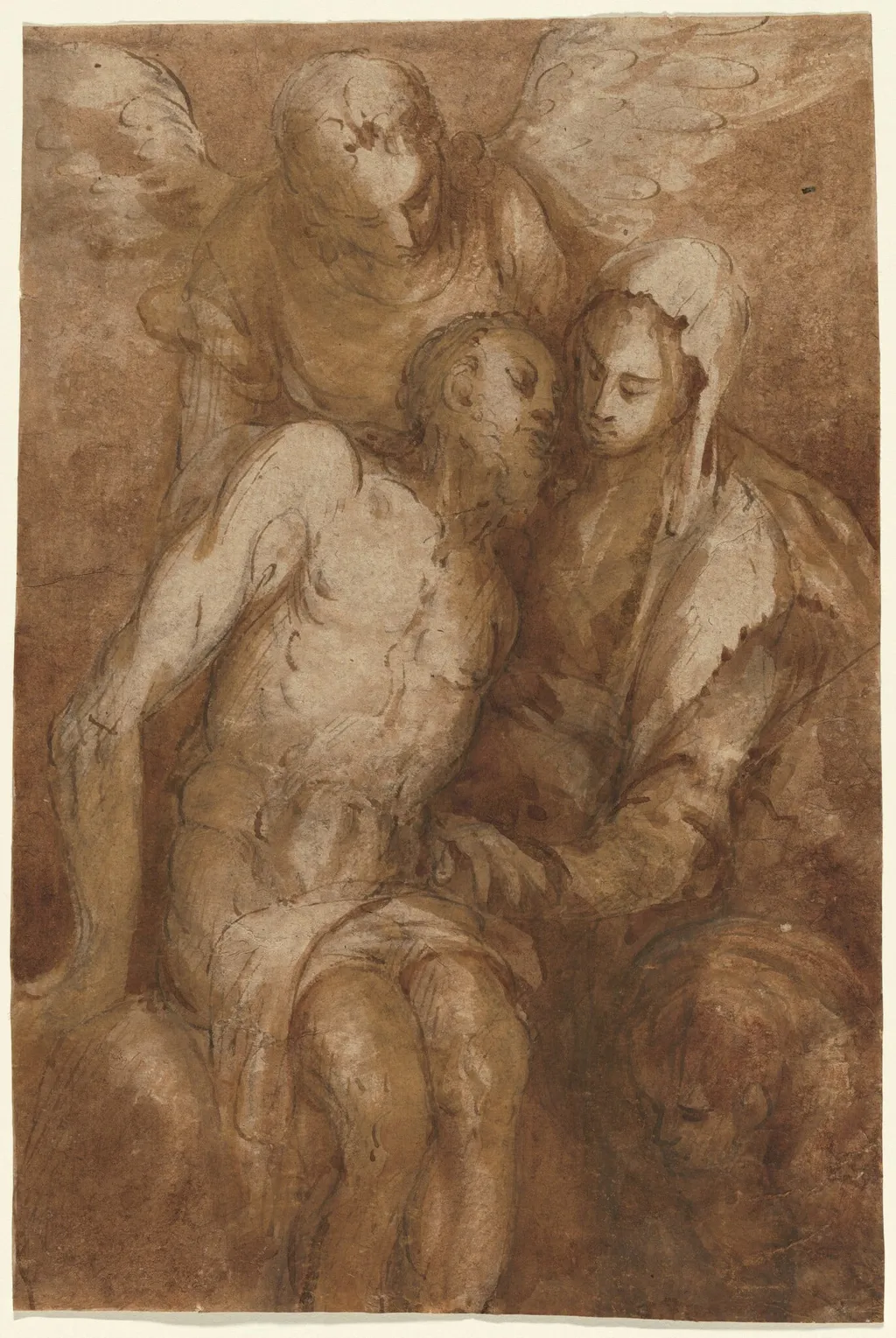 Pietà, by El Greco, chalk, 1570