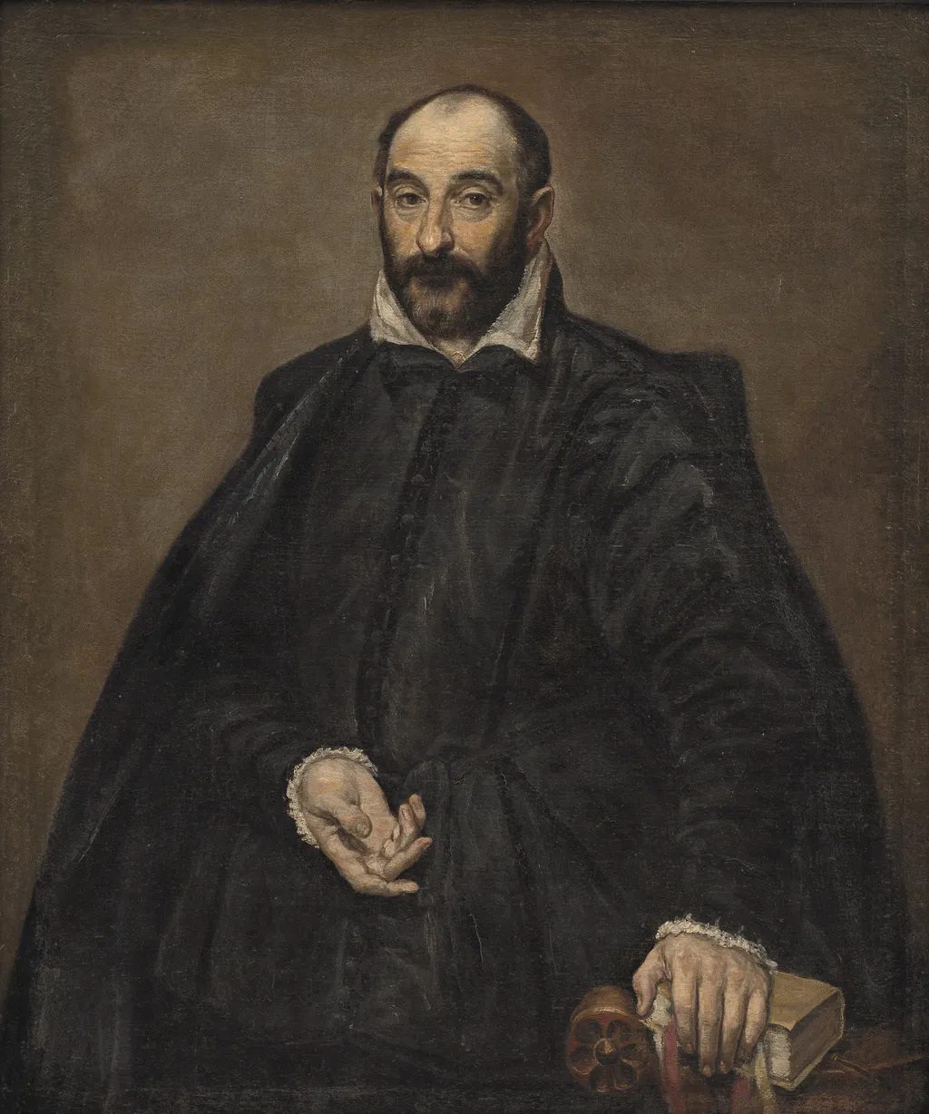 Portrait of a Man, by El Greco, oil, 1570