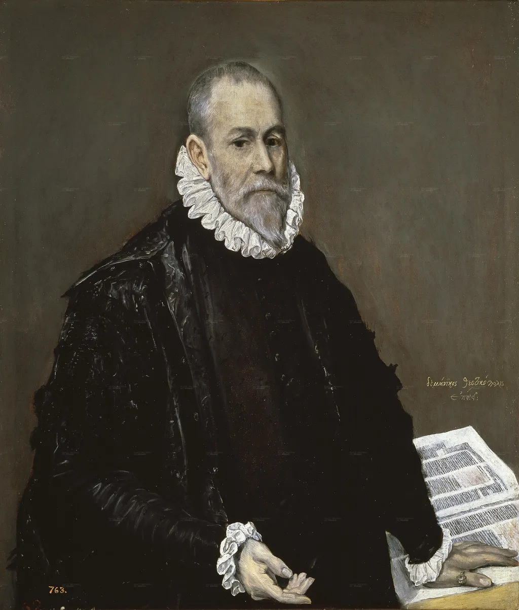 Portrait of Rodrigo de la Fuente, by El Greco, oil, 1592