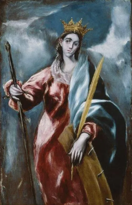 Saint Catherine, by El Greco, oil, 1610